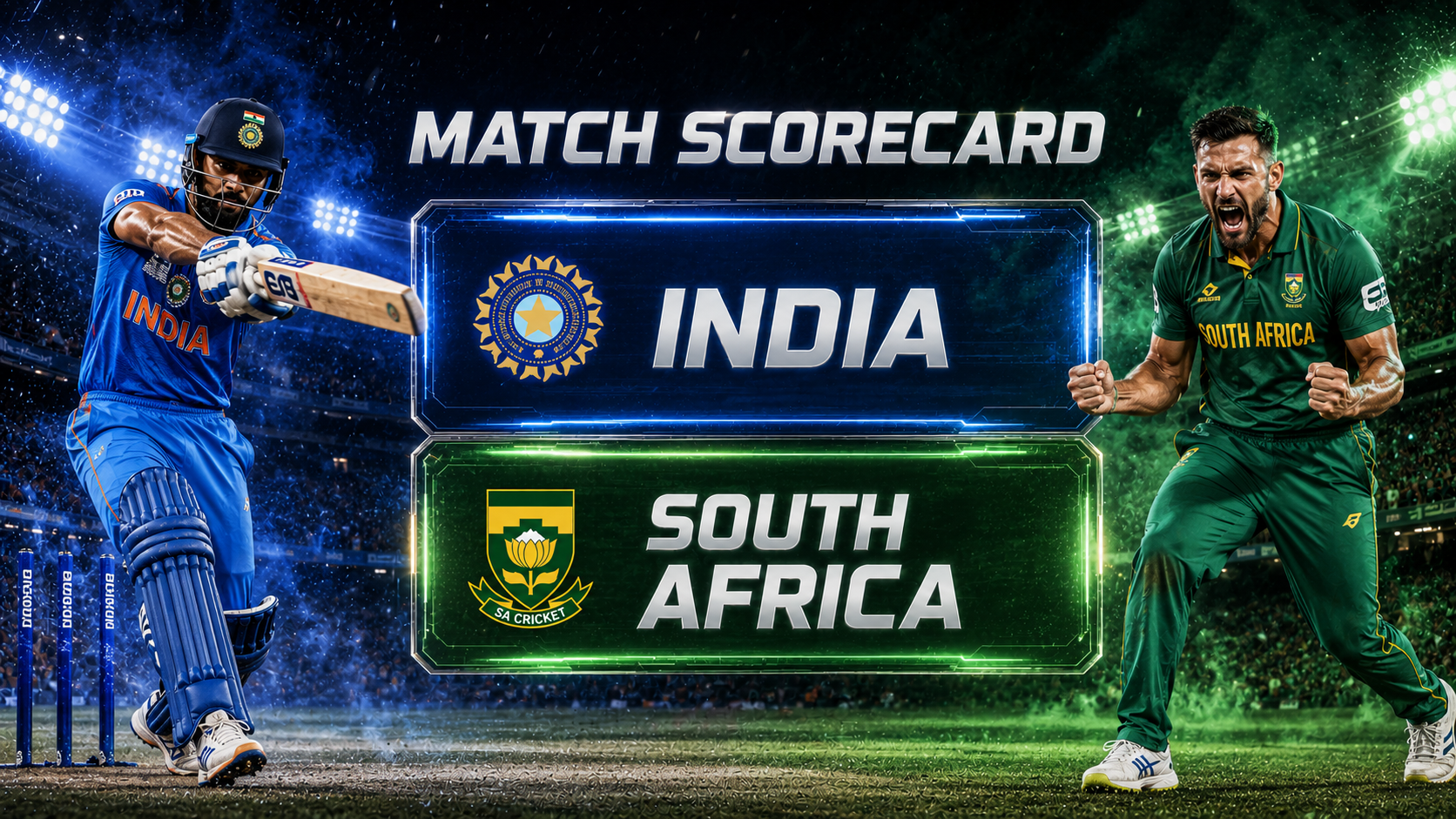 India National Cricket Team Vs South Africa National Cricket Team Match Scorecard