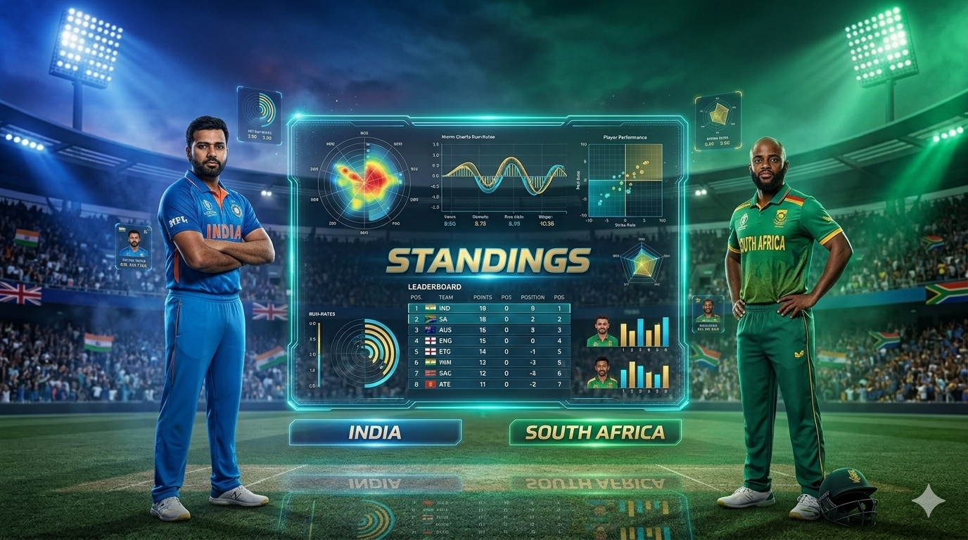 India National Cricket Team Vs South Africa National Cricket Team Standings